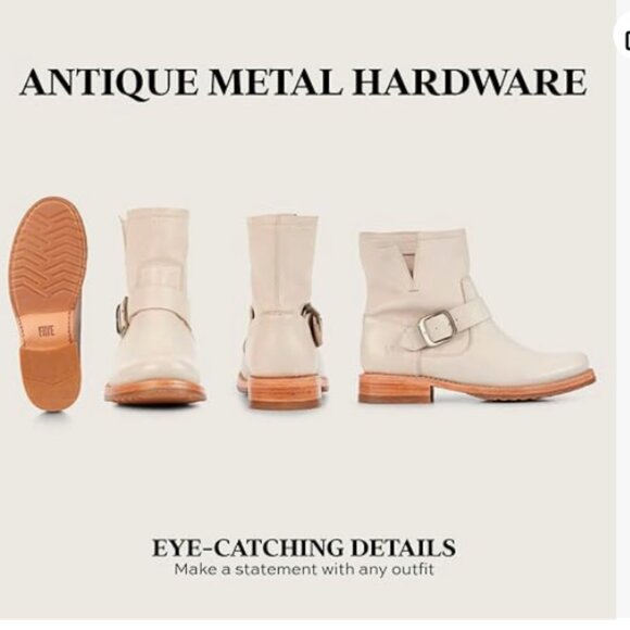 NEW FRYE Leather Veronica Booties Redwood for women  255 13S7 - Picture 8 of 9